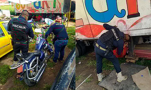 Catean taller mecánico en Morelia y aseguran una moto y un remolque