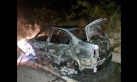 Hallan segundo auto relacionado con chavos desaparecidos en Lagos de Moreno; calcinado y con restos