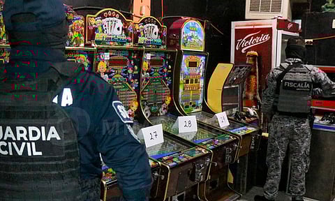 FGE asegura 163 máquinas tragamonedas en Tierra Caliente