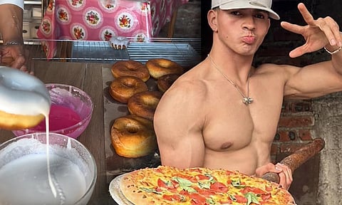 Tiktoker michoacano que cocina sin playera emprende y ahora glasea donas