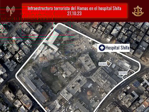 Encuentran la ubicación del cuartel Hamas en Gaza. Está debajo de un hospital