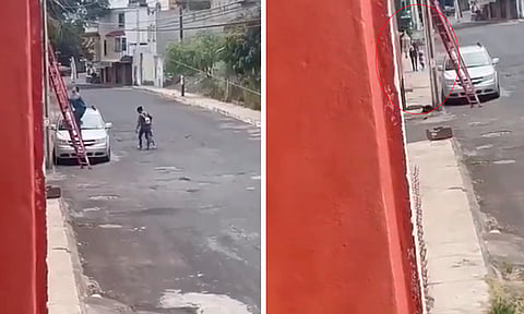 Captan a mujer que presuntamente maltrata a su hijo en calles de Morelia