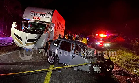 Tres personas muertas y dos lesionadas de gravedad, tras choque múltiple en la Quiroga – Zacapu