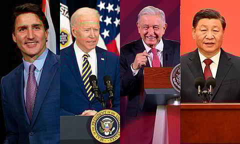 Se reunirá AMLO con Justin Trudeau, Xi Jinping y Joe Biden en Estados Unidos