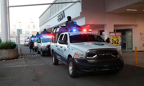 El secretario de Gobierno, Elías Ibarra y el subsecretario de Operación Policial, José Ortega, encabezaron el banderazo de inicio del despliegue policial