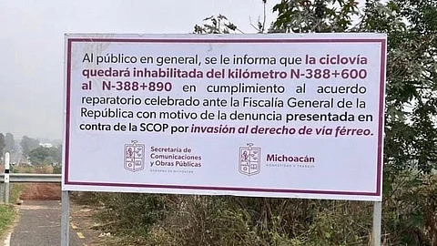 Anuncian manifestación en protesta por cierre de ciclovía Morelia-Pátzcuaro