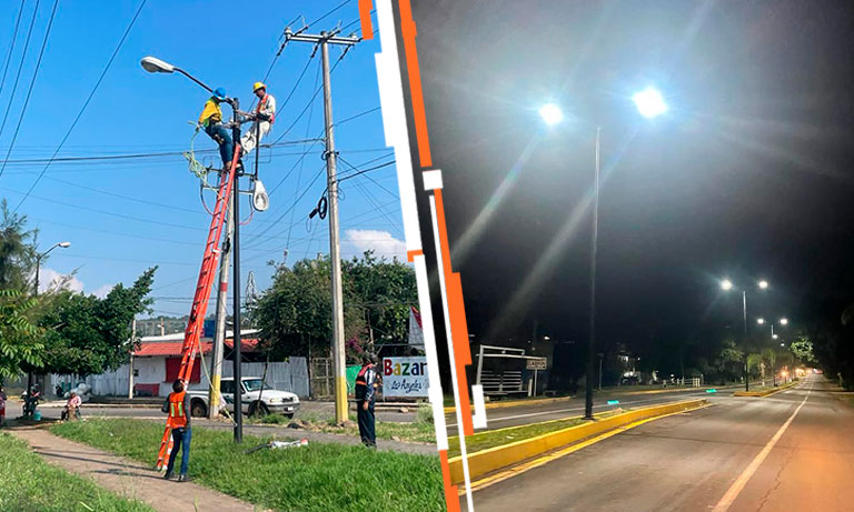Concluyen rehabilitación de alumbrado público en Los Reyes