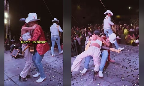La Venenito acaba en el suelo por arriesgado baile con La Kumbre Con K