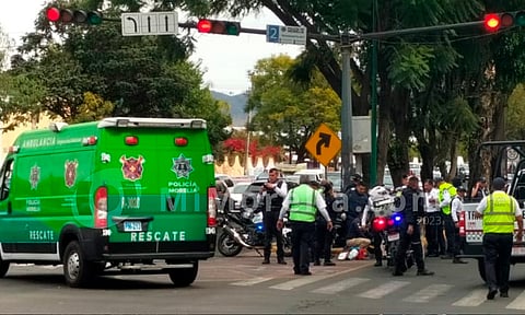 Atropellan a Guardia Civil en avenida Camelinas de Morelia
