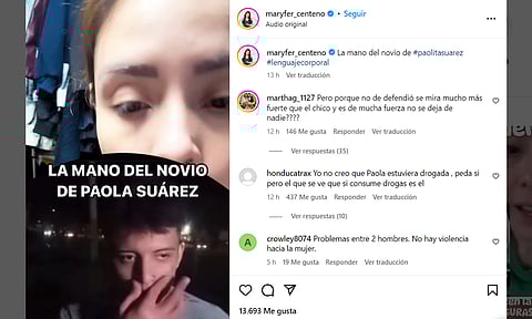 Maryfer Centeno analiza a novio de Paolita Suárez y mano llama la atención