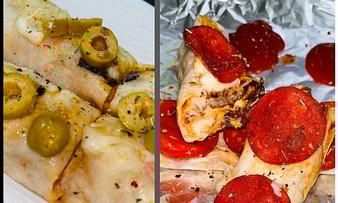 Estos pizzaburritos se venden para cenar en Morelia