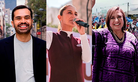 Máynez, Sheinbaum y Gálvez, los aspirantes