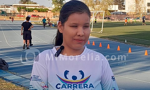 Anggie Valencia, primer clasificada de Michoacán para atletismo en los paranacionales de la Conade