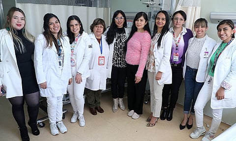 Fue referida del Hospital de Gineco Obstetricia No. 4 al Hospital de Cardiología, donde le practicaron un procedimiento que a pesar del alto riesgo permitió a ella y su bebé concluir el embarazo en forma exitosa