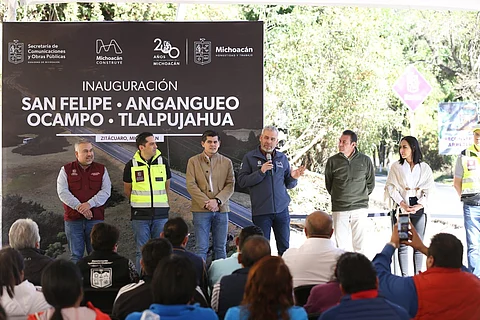 Inaugura Bedolla tramo carretero que impulsa al sector productivo y turístico del Oriente michoacano