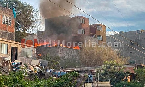 Se incendia domicilio abandonado en la colonia Ignacio Zaragoza, Morelia 