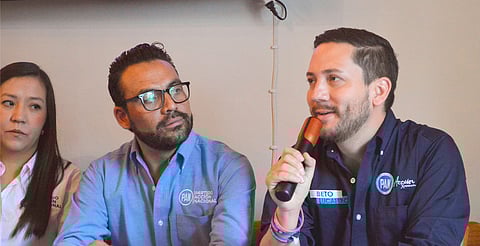 Beto Lucatero visitó Tacámbaro para asistir a rueda de prensa en el Comité Municipal del PAN donde se presentó a Venne Ceja como coordinadora de campaña presidencial de Xóchitl Gálvez