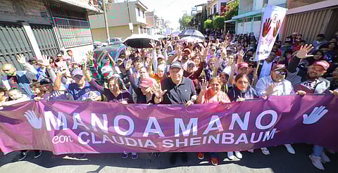 La agrupación Mano a Mano reafirma su apoyo a Claudia Sheinbaum