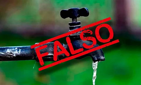 Falso aviso sobre suspensión de servicio de agua circula en redes sociales