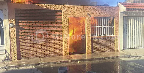 Arde domicilio en la colonia Solidaridad, Morelia