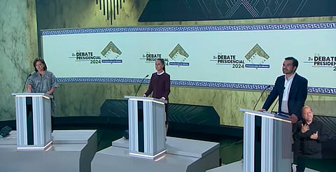 Claudia Sheinbaum, Xóchitl Gálvez y Jorge Máynez inician segundo debate presidencial