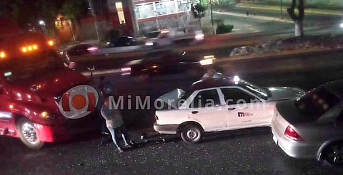 Se registra carambola vehicular en el periférico de Morelia