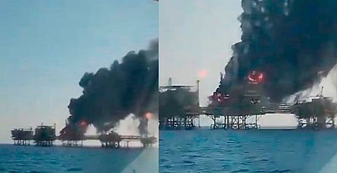 Se registra incendio en plataforma de Pemex, en Akal Bravo 