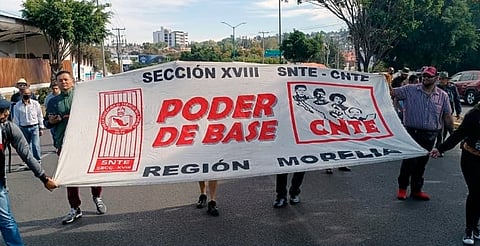 ¡Toma precauciones! Este viernes, marchará CNTE Poder de Base en Morelia