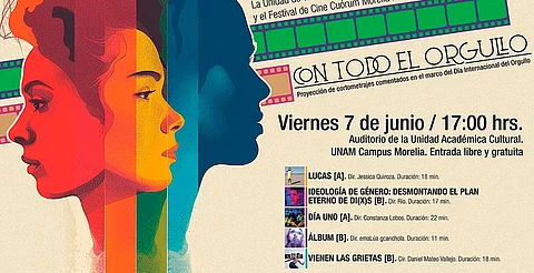 Habrá proyección de cortometrajes LGBT+ en Morelia