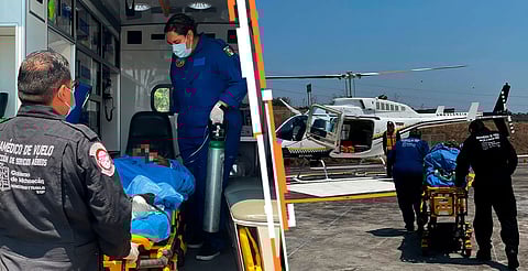 Trasladan a paciente con quemaduras de Morelia a la CDMX