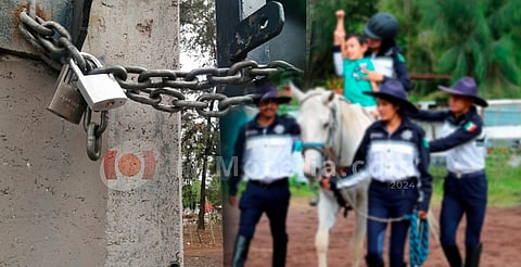 Suspenden equinoterapias en la SSP; impiden acceso con candados y cadenas