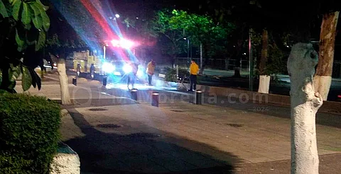 Se incendia coladera en la avenida Madero Poniente de Morelia
