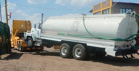 Aseguran pipa de agua sin documentación en Morelia; no acreditaba legal procedencia