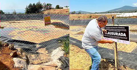 Clausuran olla de agua en Erongarícuaro identificada por el Guardián Forestal