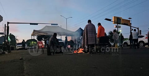 Policías duermen en libramiento de Morelia; exigen diálogo con titular de la SSP