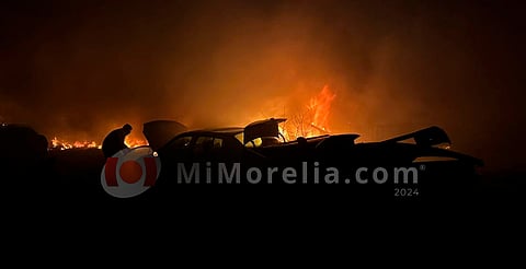 Nuevamente; se incendia el corralón "El Primo", en Apatzingán