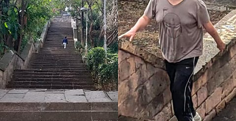 Alertan de sujeto que acosa a mujeres en las escaleras de Santa María, en Morelia