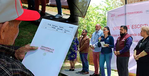 Realizan entrega de escrituras en colonia ex hacienda Itzicuaro