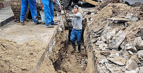 OOAPAS repara red sanitaria sobre Boulevard García de León