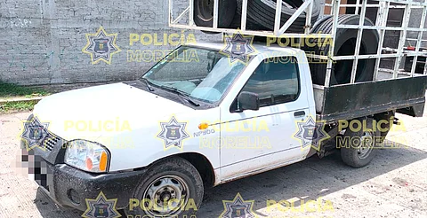 Policía Morelia recupera camioneta de carga robada con violencia