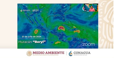 Autoridades de gobierno se coordinan ante huracán Beryl