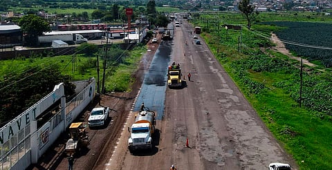 Rehabilitación de tramo carretero La Piedad- Numarán, con 30 % de avance: SCOP