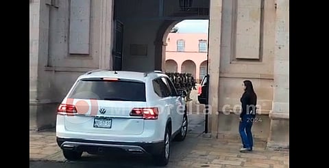 Llegan a Morelia AMLO y la presidenta electa Claudia Sheinbaum