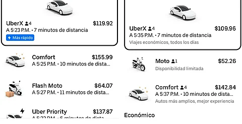 Por lluvias, tarifas de transporte en Uber y DiDi se duplican en Morelia