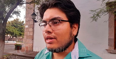 Protestan estudiantes de la Facultad de Derecho de la UMSNH en contra de la reforma judicial