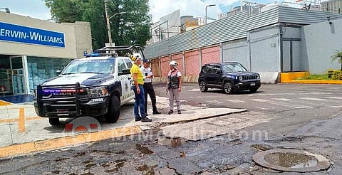 Alertan por derrame de sustancias en la Coca Cola de la Huerta en Morelia