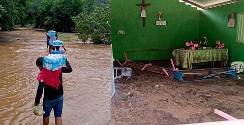 Tromba en Huetamo deja afectaciones en 55 familias; perdieron sus enseres domésticos