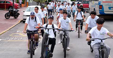 Jóvenes de Uruapan realizan rodada en apoyo al Teleférico