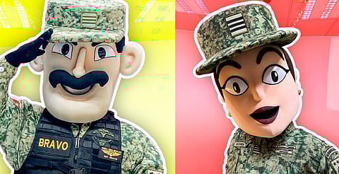 ¡Conócelos! El Sargento Bravo y la Sargento Victoria presentes en el desfile