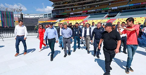 Todo listo en el Morelos para el Tercer Informe de Bedolla